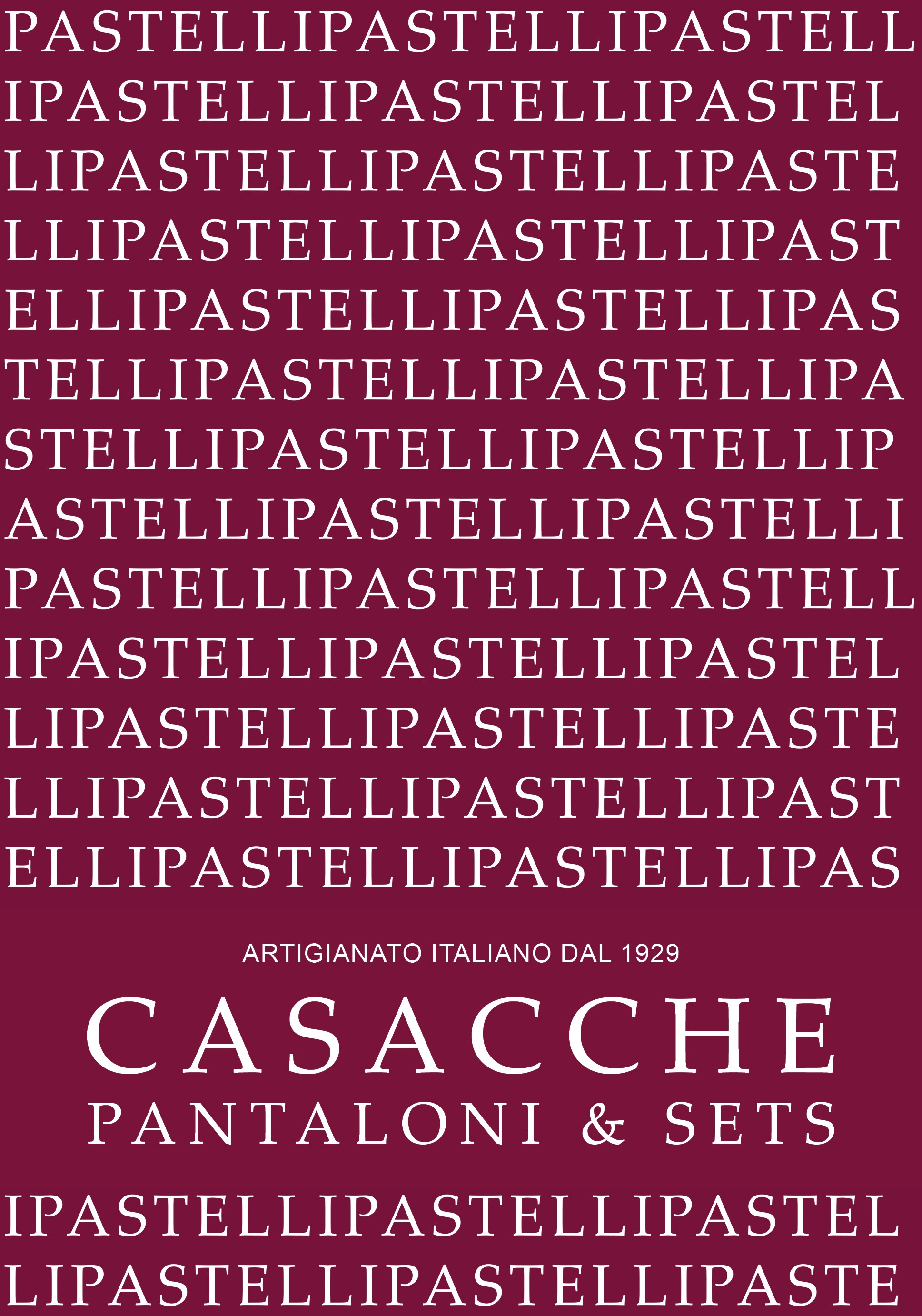 2025 PASTELLI CATALOGUE Jackets Trousers Sets