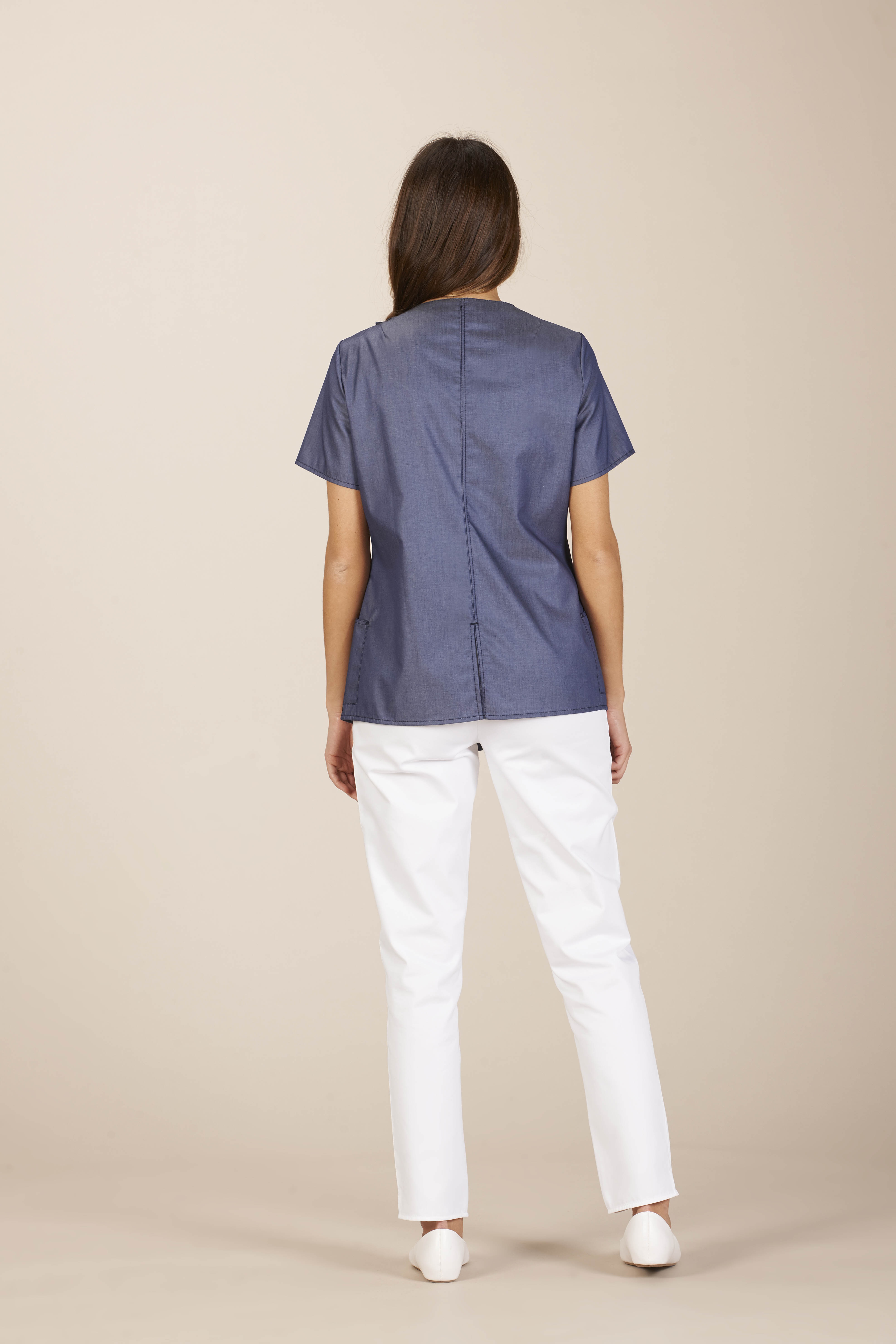 Arles top woman freedom cotton jeans back