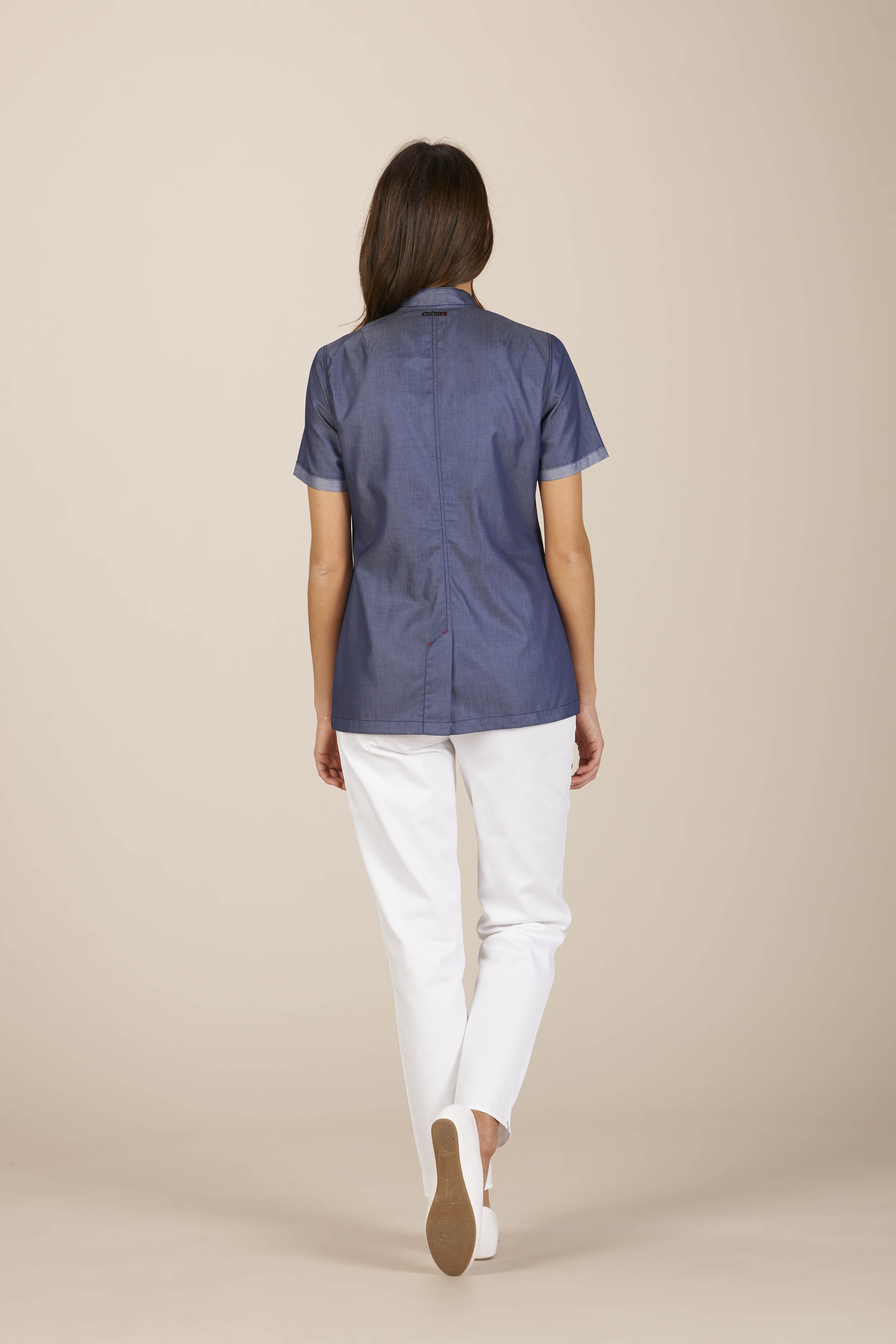 Beirut freedom casacca donna cotone jeans manica corta retro