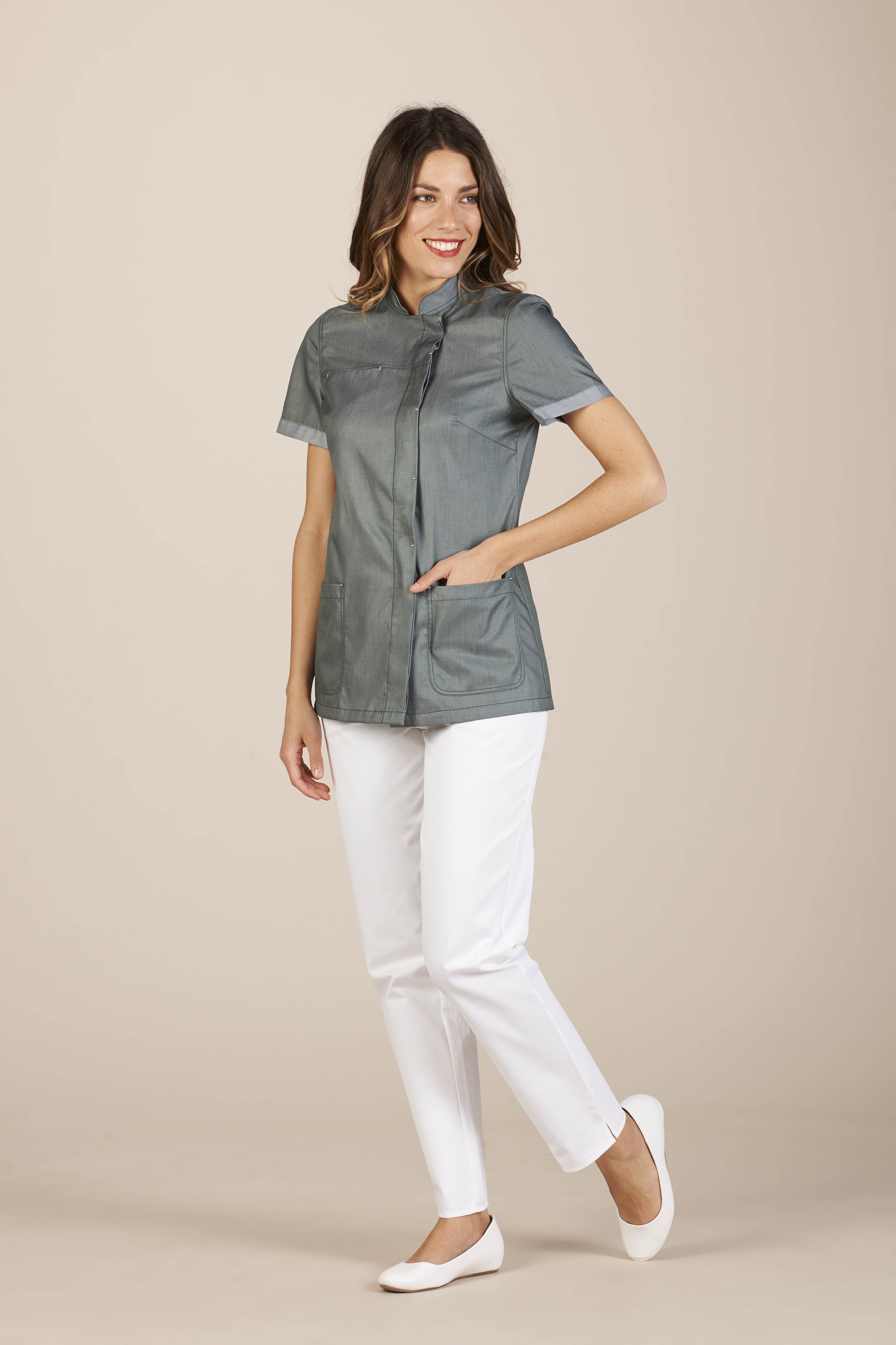 Beirut freedom casacca donna cotone verde foresta manica corta