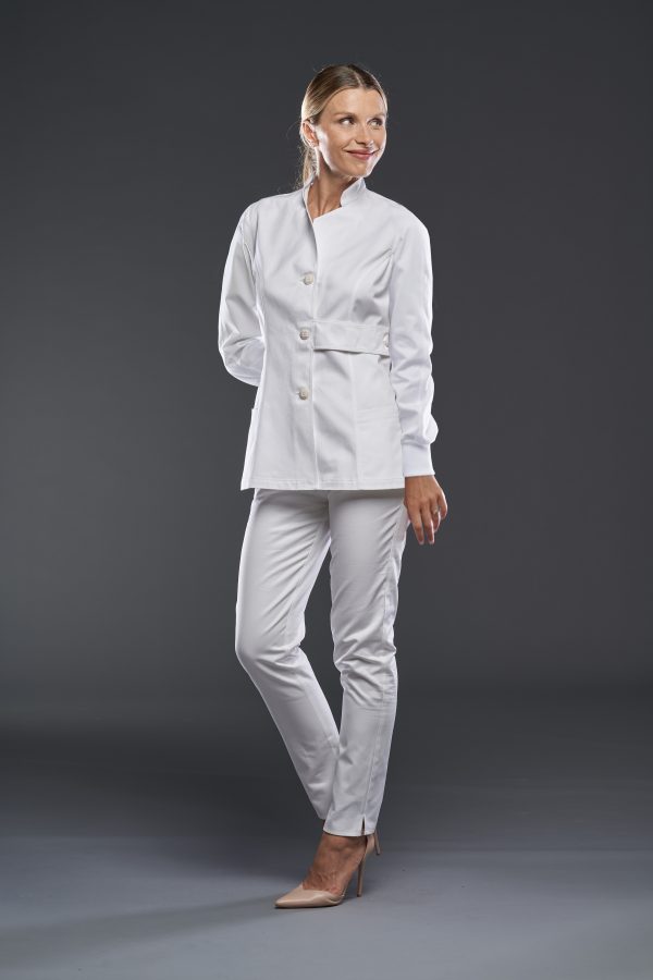 Astana casacca donna cotone gabardine bianco
