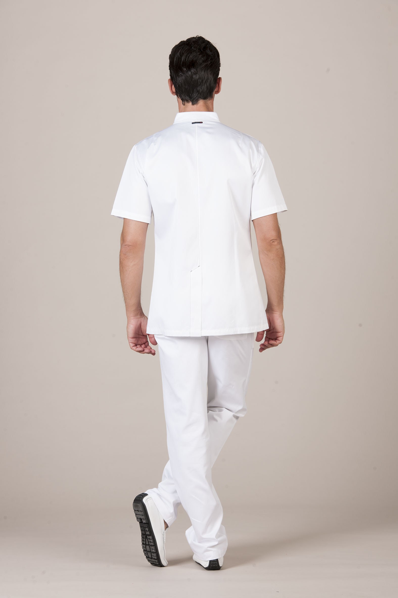 beirut casacca uomo cotone bianco manica corta retro