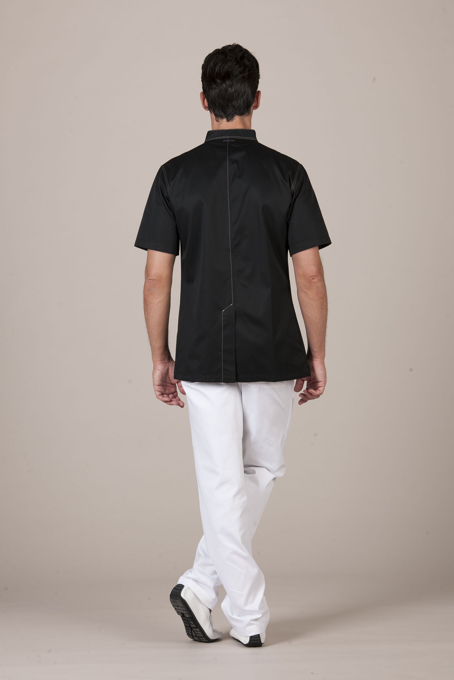 beirut casacca uomo cotone nero manica corta retro